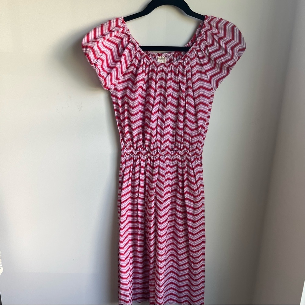 Women’s Pink Chicken Pink and White Puff Sleeve Sundress - XS - Picture 4 of 14
